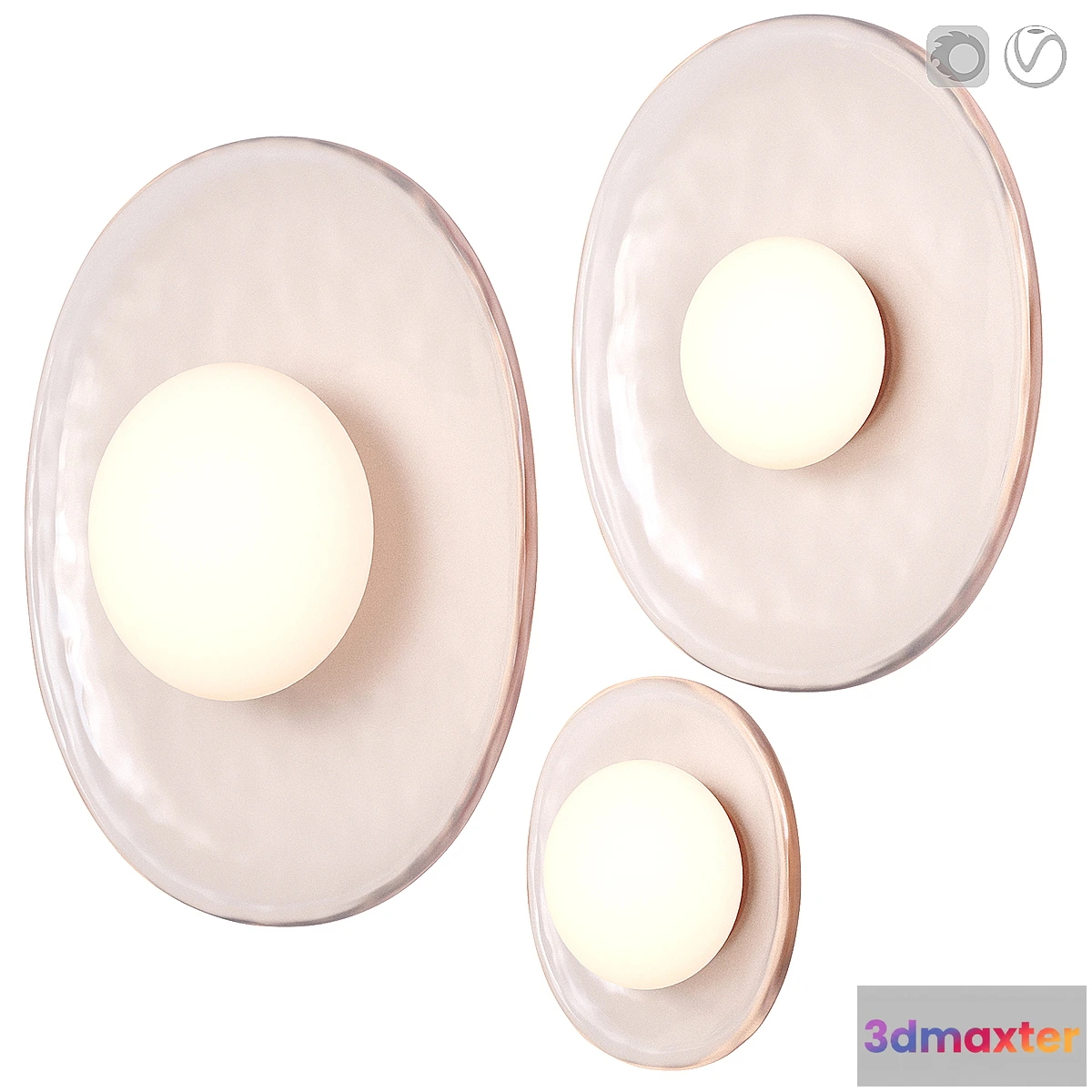 1331827 - RBW Crepe Sconce 3D Max