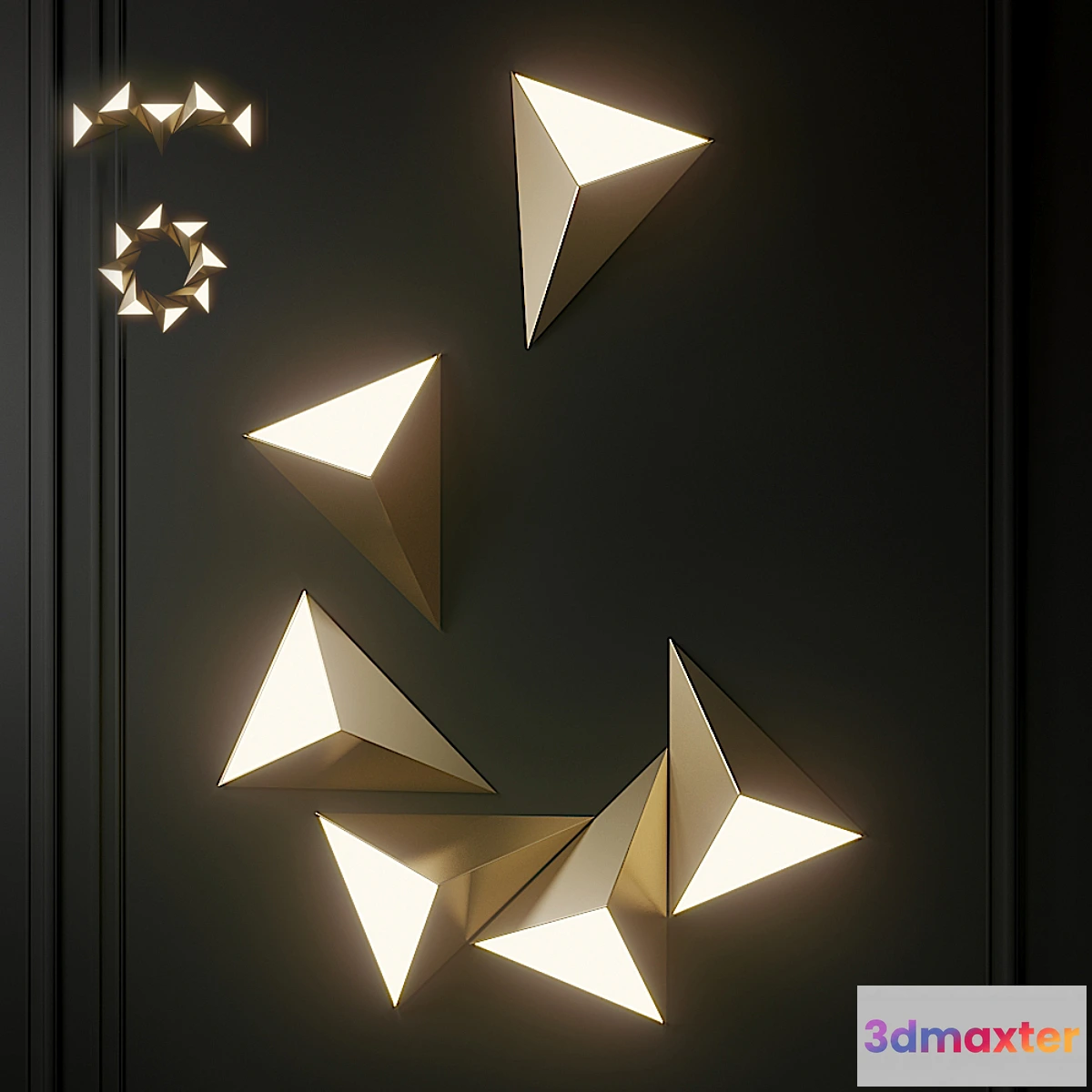 1332359 - Tetra Wall Light  By CVL Luminaires 3D Max