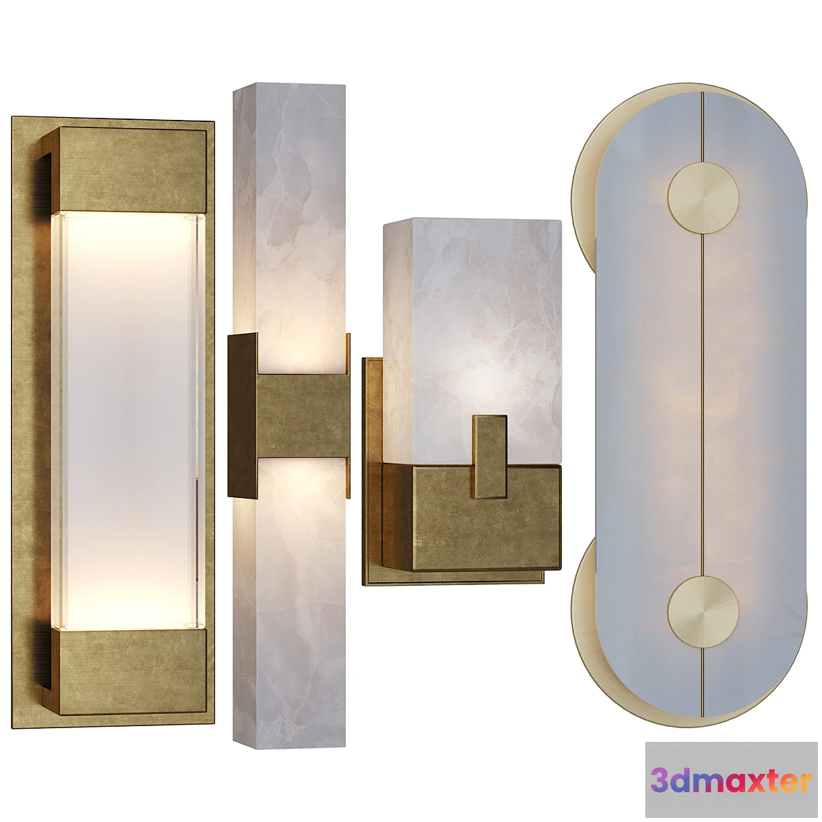 1333369 - 4 Bath Wall Sconse 3D Max