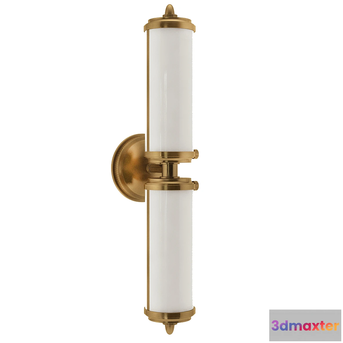 1336757 - Thomas OBrien Merchant 2 Light 5 inch Hand-Rubbed Antique Brass Bath Wall Light 3D Max