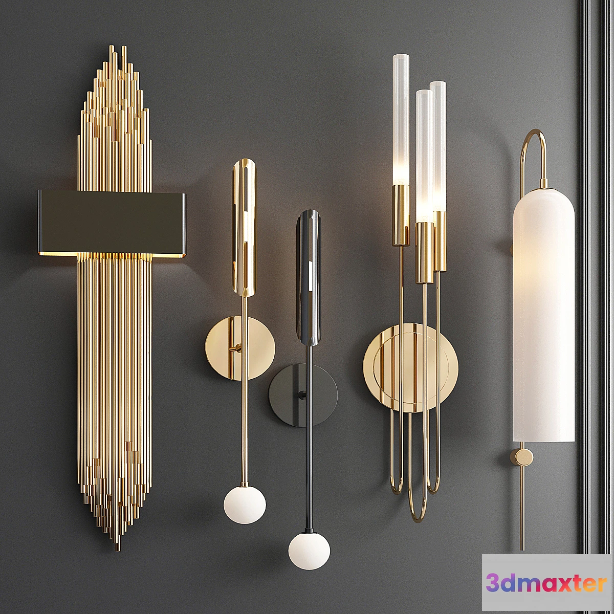 1345496 - Four Nice Wall Lights_11 3D Max