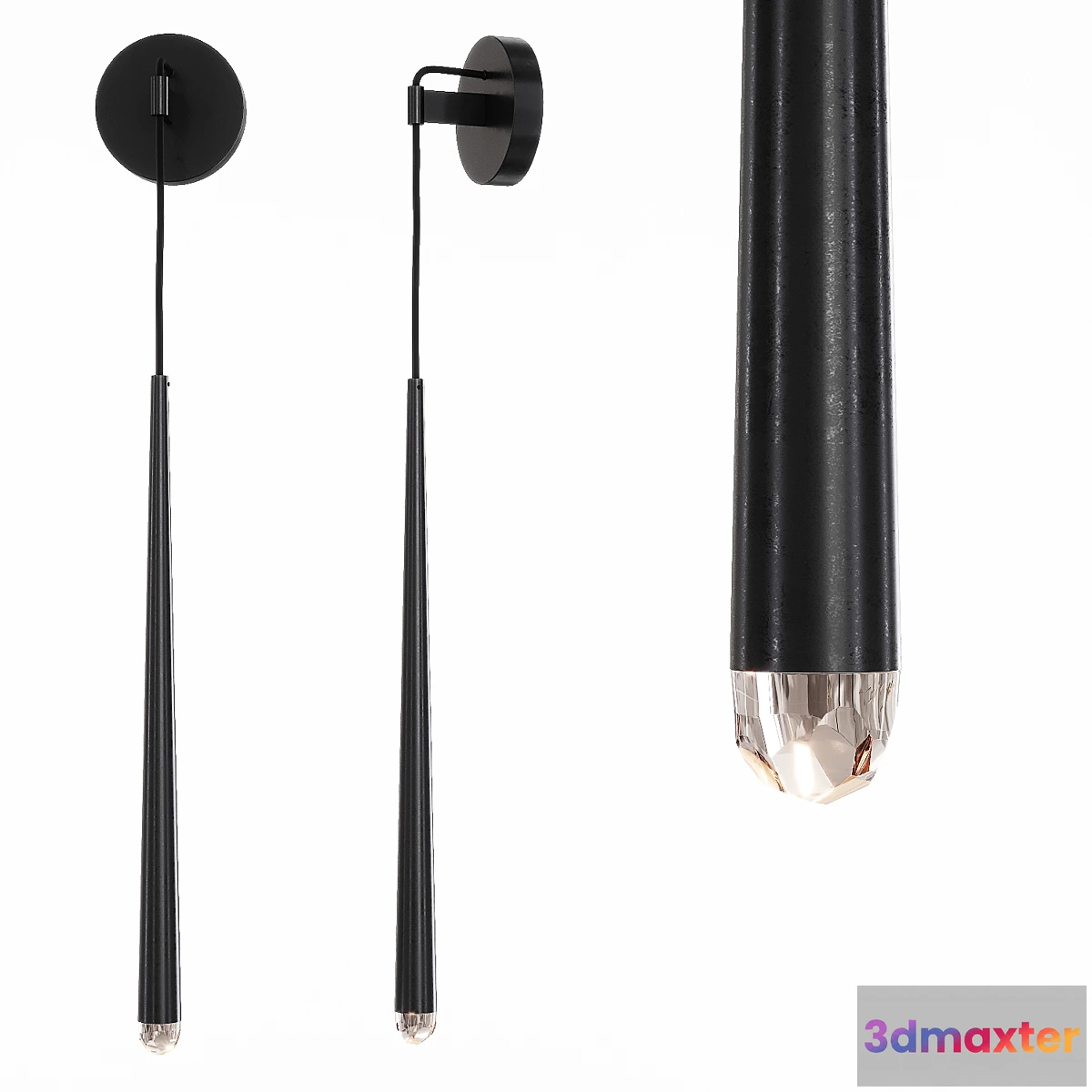 1345813 - Restoration Hardware AQUITAINE GRAND SCONCE Black 3D Max