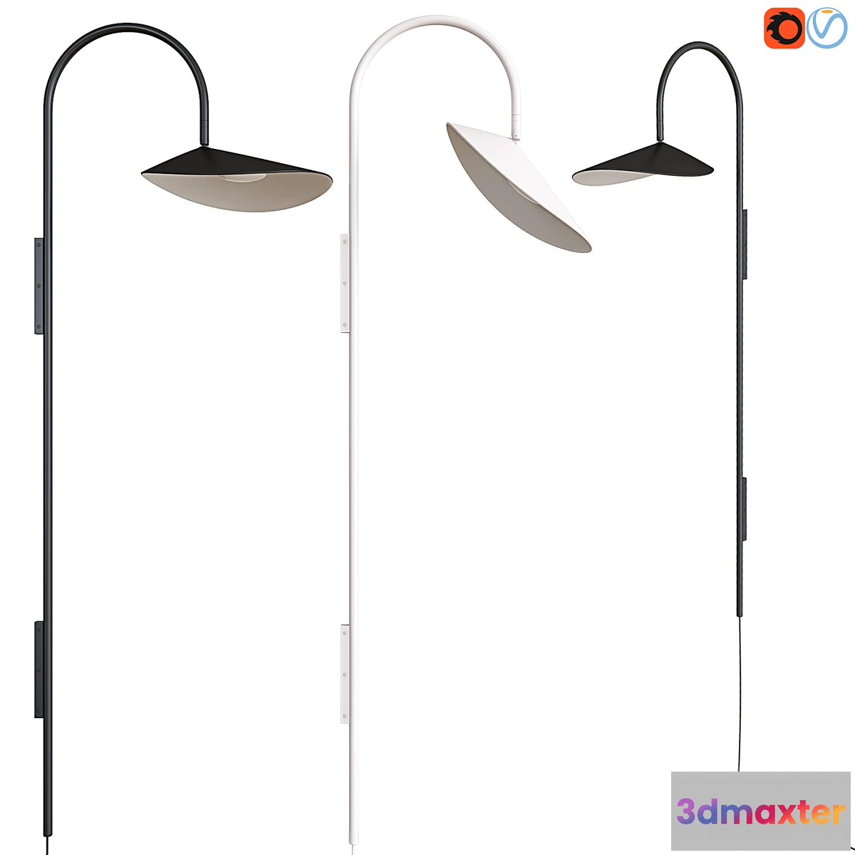 1346388 - Ferm Living Arum Wall Lamp Tall 3D Max