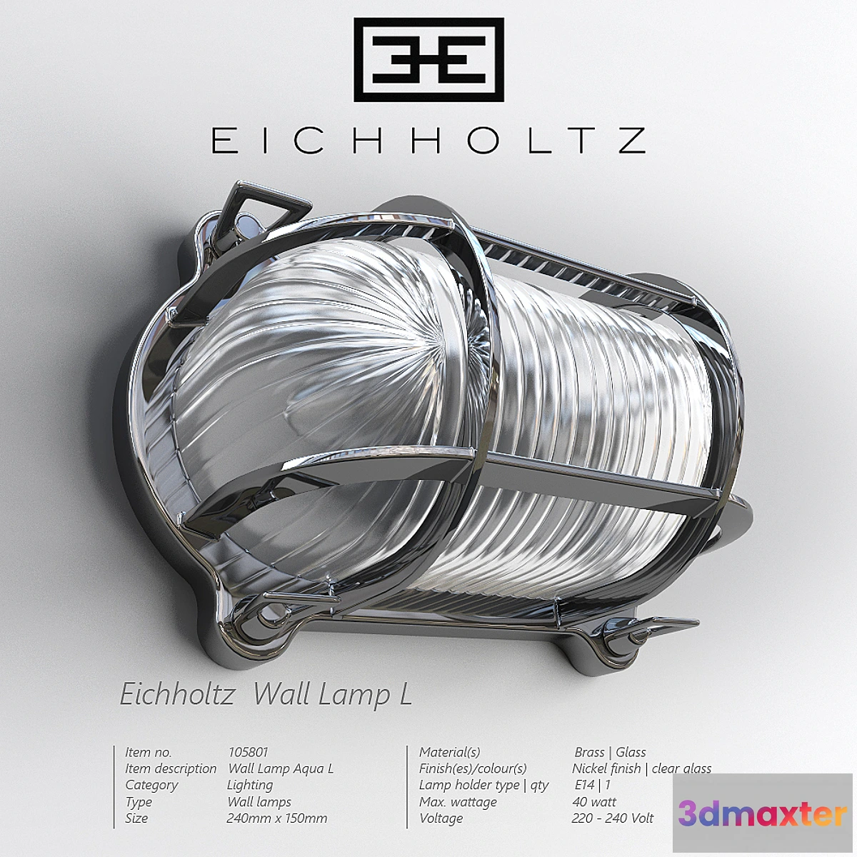 1351609 - Eichholtz Wall Lamp L 3D Max