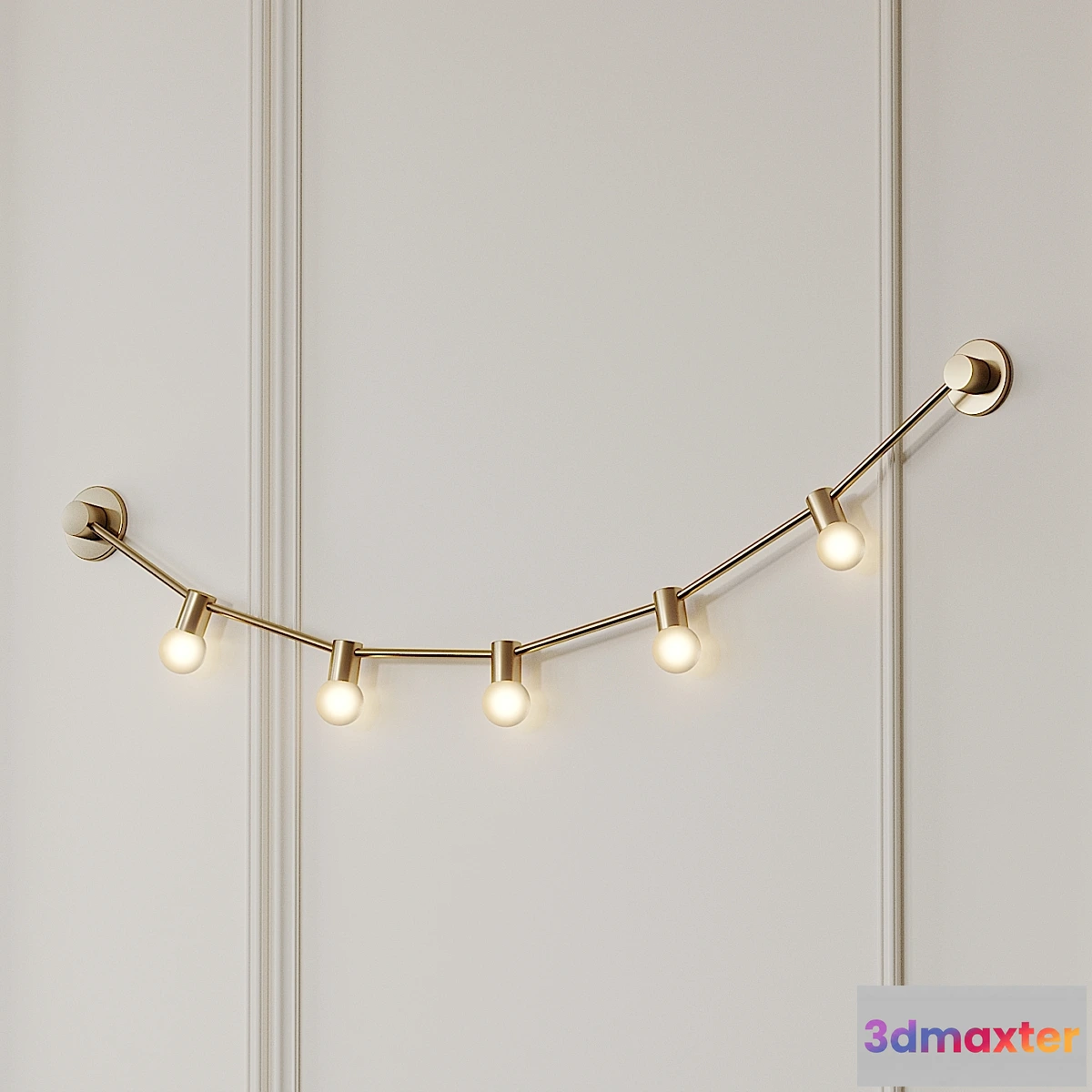 1351766 - Garland of July 14th XS Gold Wall Sconce by CVL Luminaires 3D Max