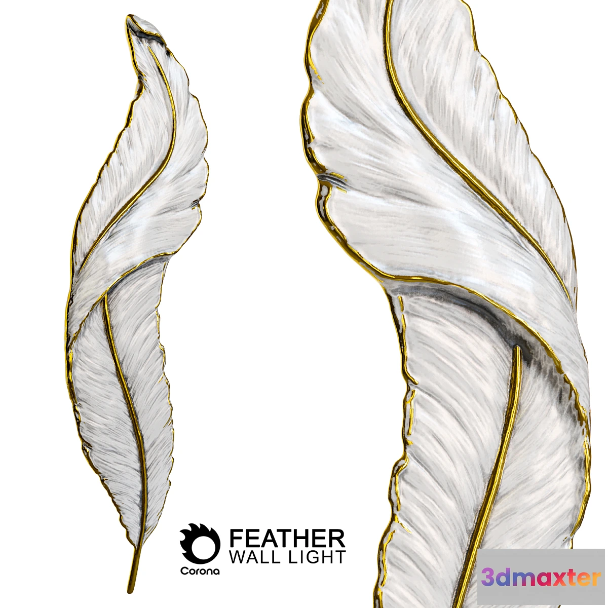 1353625 - Feather Wall Light 3D Max