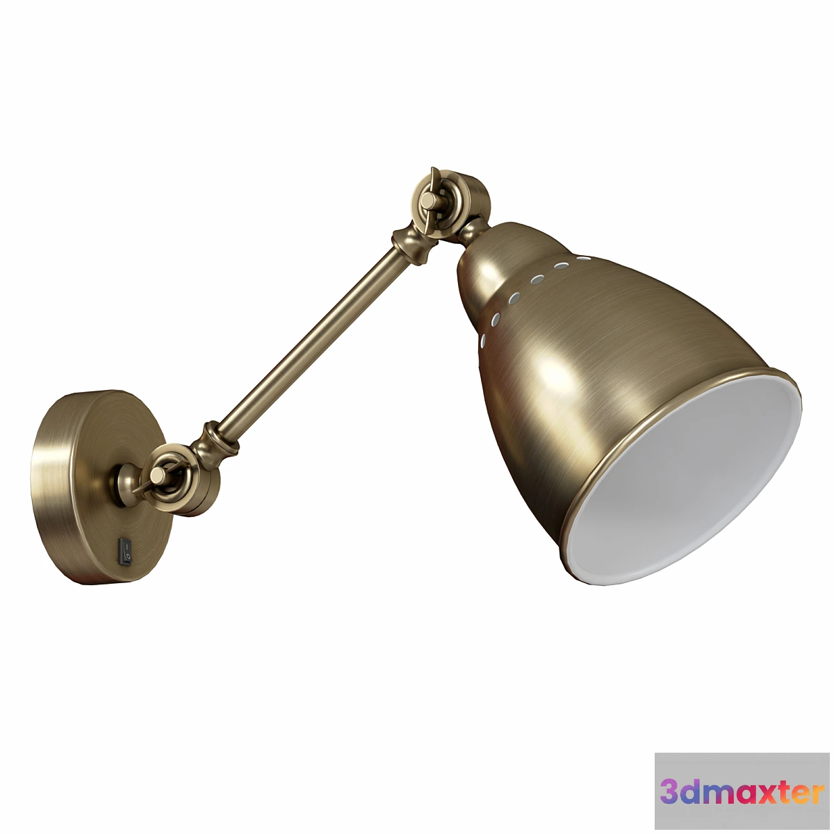 1398648 - Wall lamp with switch A2054AP-1AB 1BK 1GY 1SS 1WH 3D Max