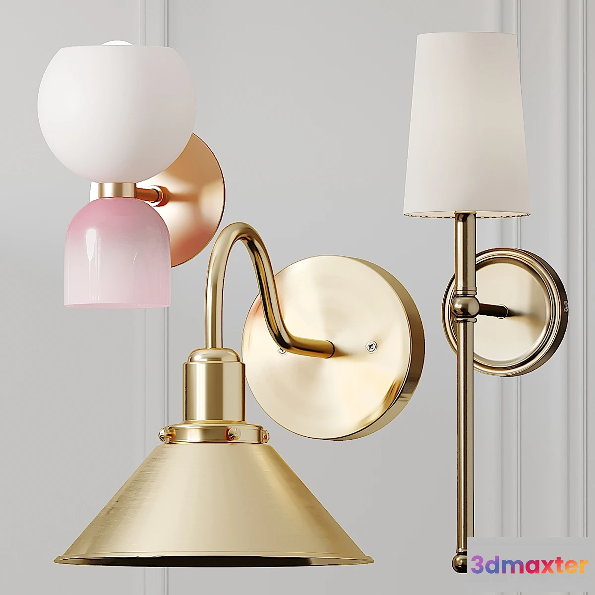 1403706 - Greta Gooseneck and Sweetie Wall Sconce 3D Max