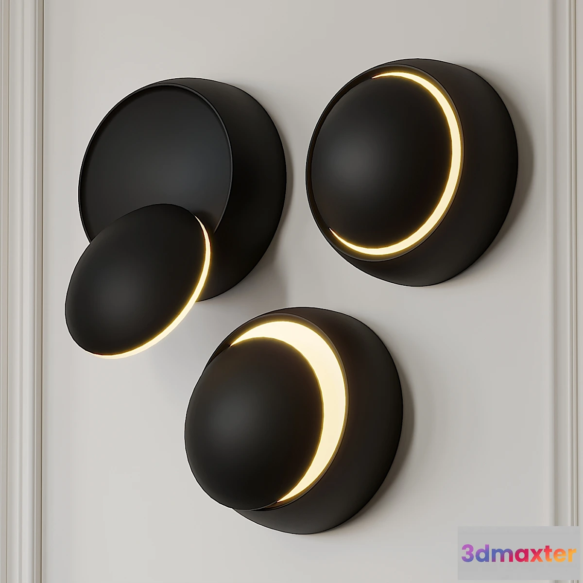 1404944 - Grnflashing Crescent Round Wall Lamp 3D Max