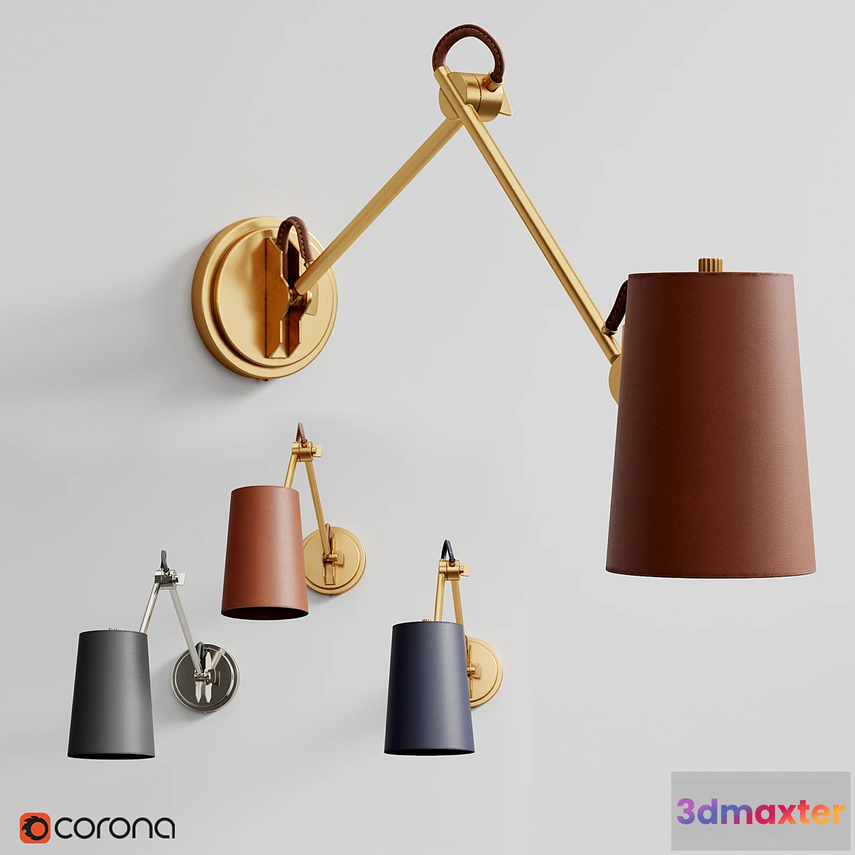 1405472 - Benton Double Library Sconce by Ralph Lauren 3D Max