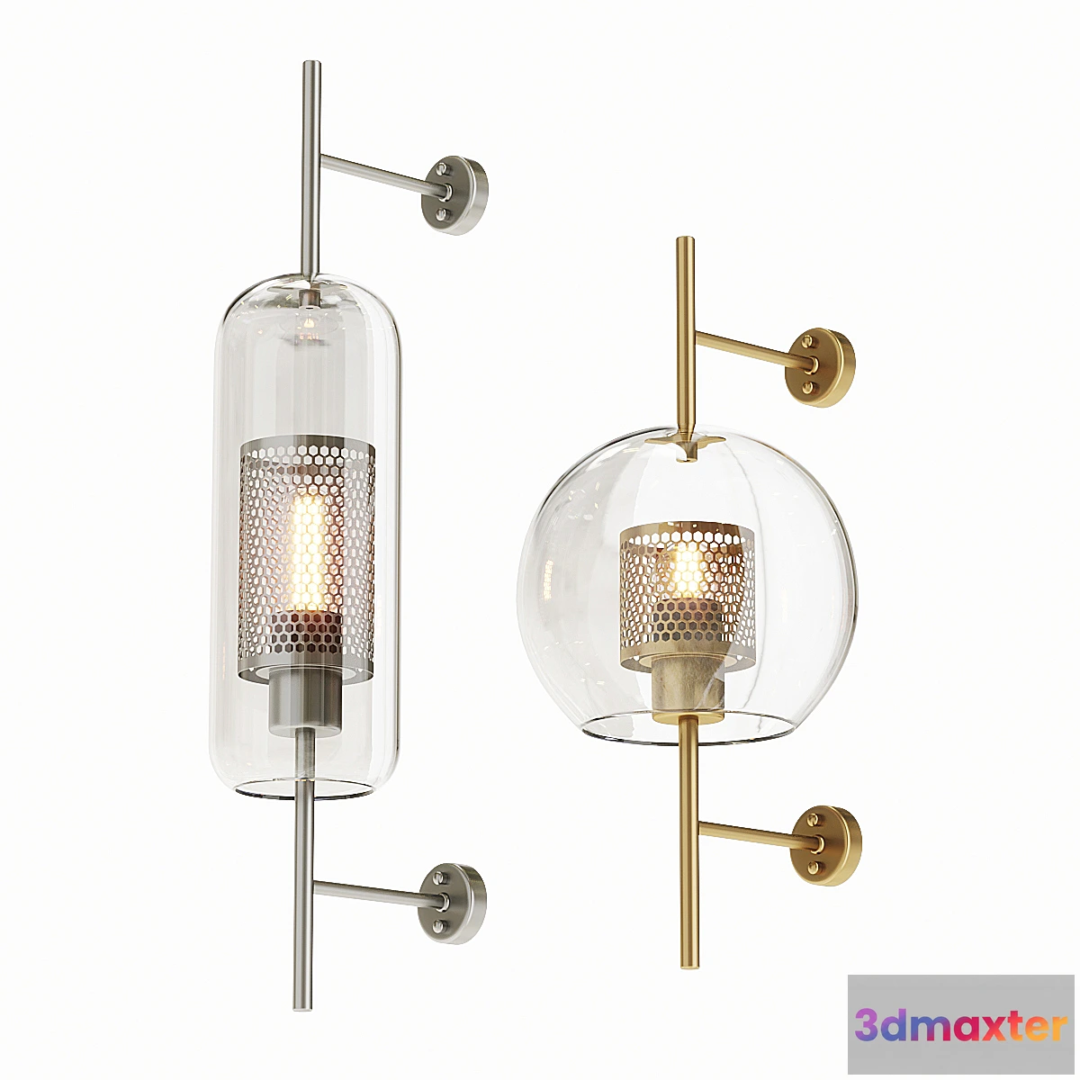 1406454 - Chiswick glass wall light 3D Max