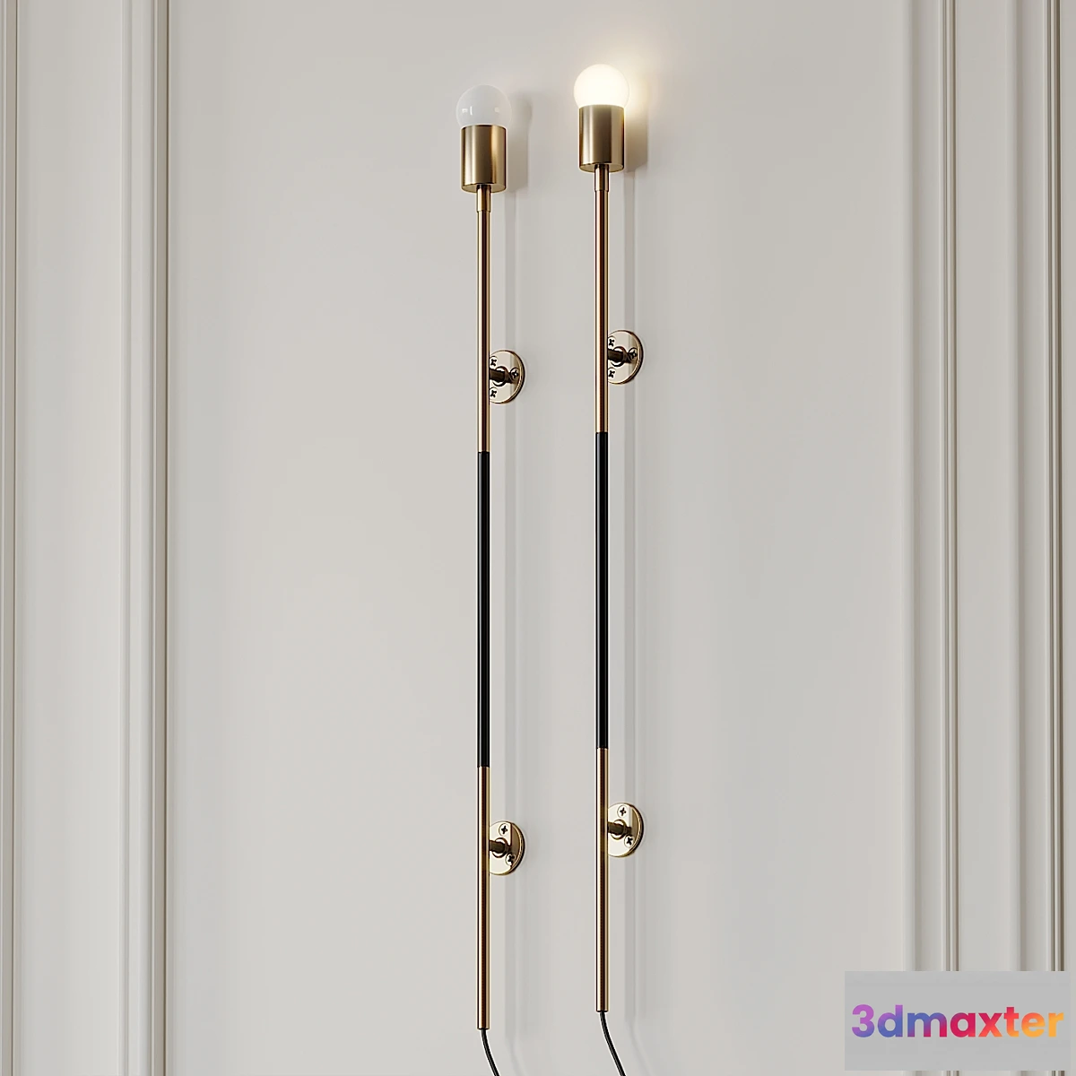 1410760 - Leather Wrapped Linear Wall Sconce by Katy Skelton 3D Max