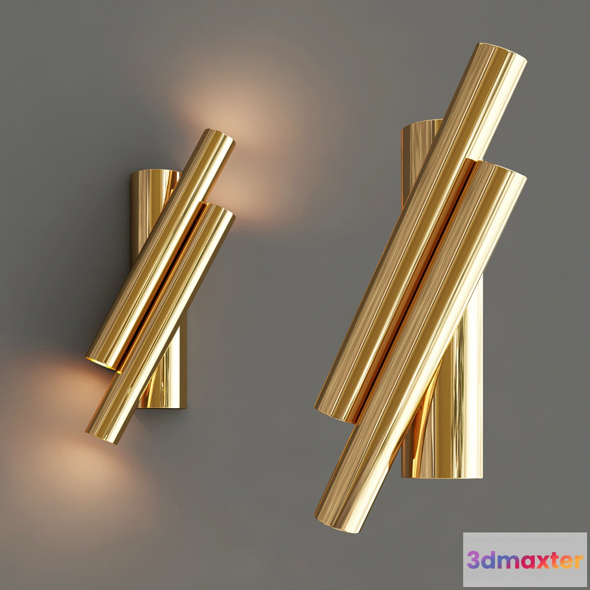 1417996 - Two oblique rods wall 3D Max