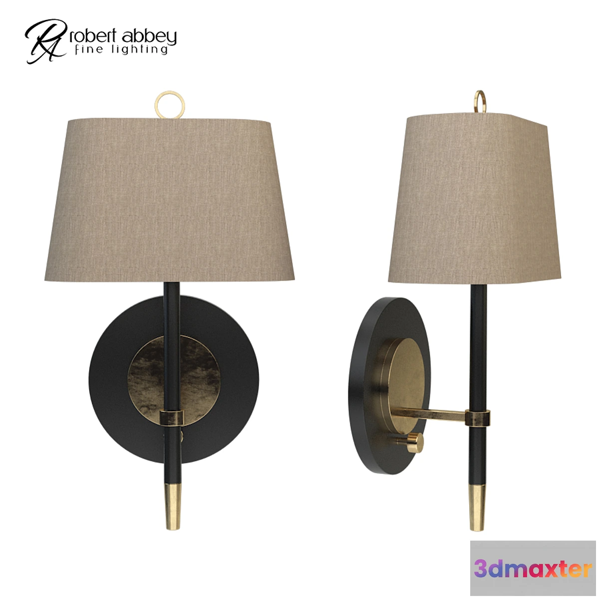 1427920 - Jonathan Adler Ventana Brass Plug-In Wall Lamp 3D Max