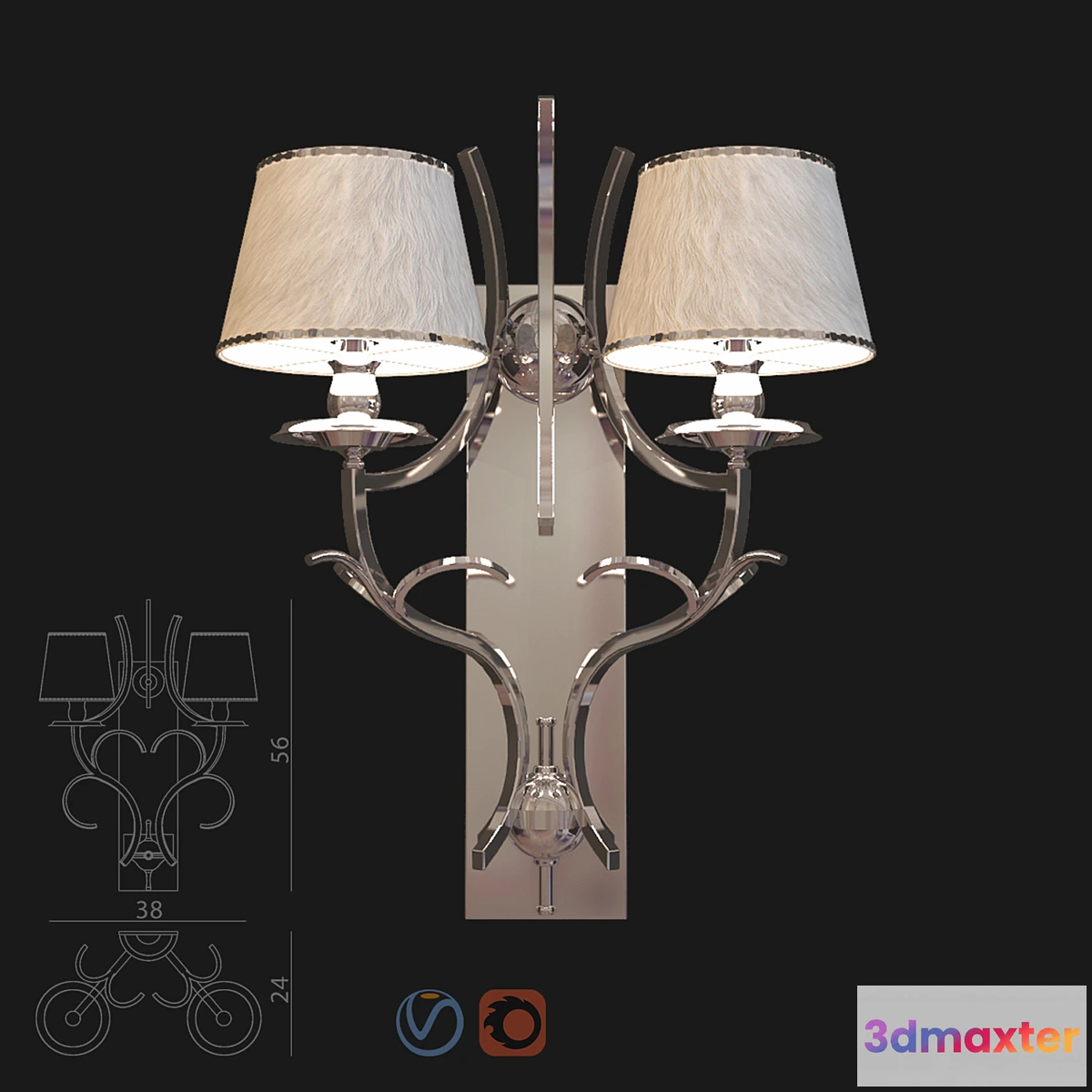 1429372 - Visionnaire sconce thalita 3D Max