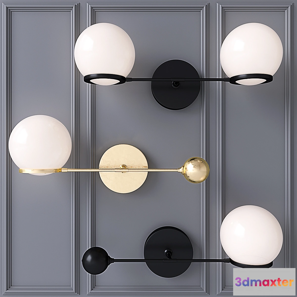 1433214 - O & G CONTRAPESSO LED SINGLE SCONCE 3D Max