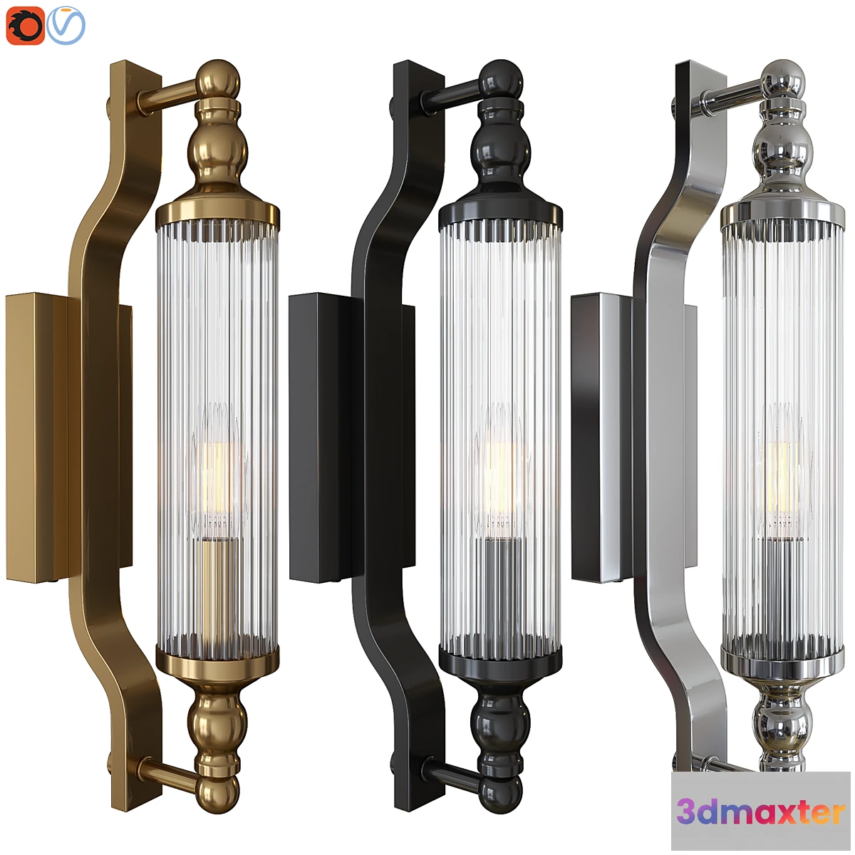 1434686 - Wall lamp Odeon Light Tolero 4943_1W 3D Max