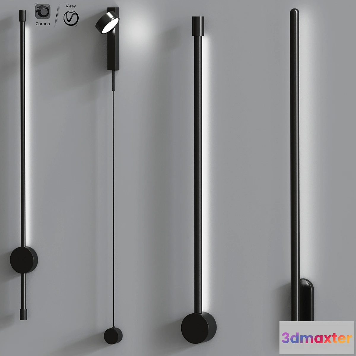 1439016 - Wall Lamp Scone Set 03 3D Max