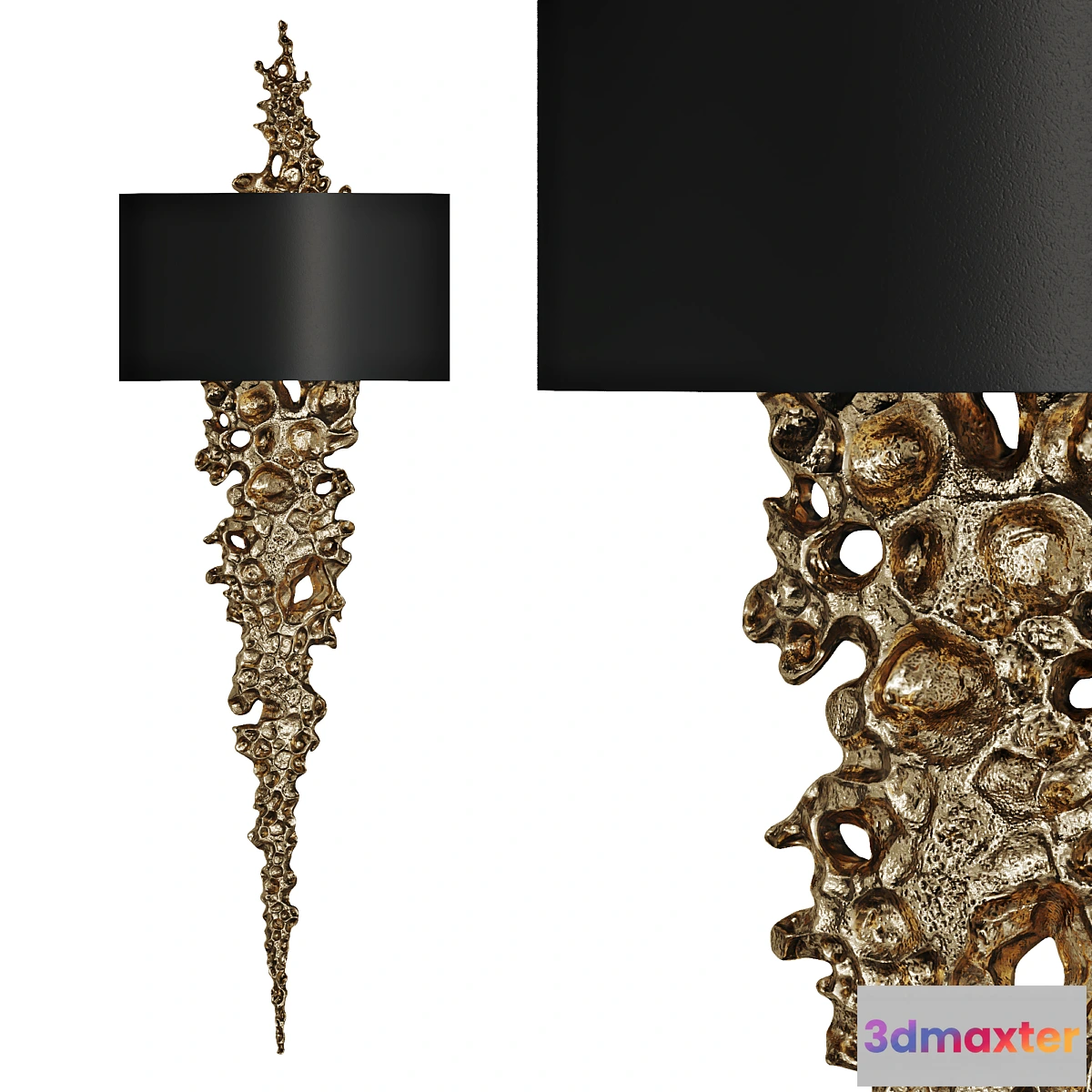 1439824 - Gold wall light LAVA Vetvi store 3D Max