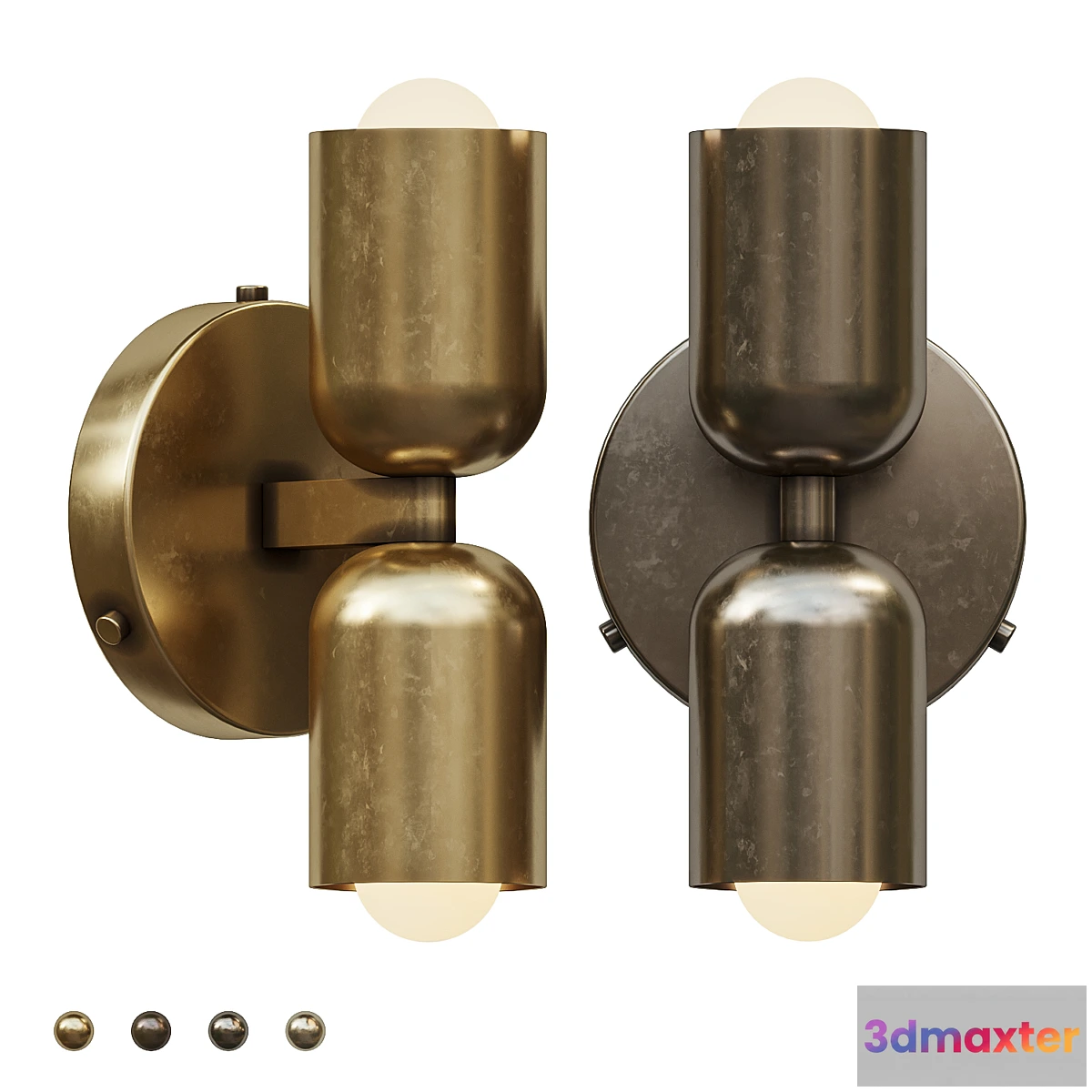 1440466 - In Common With Brass Up Down Sconce 3D Max