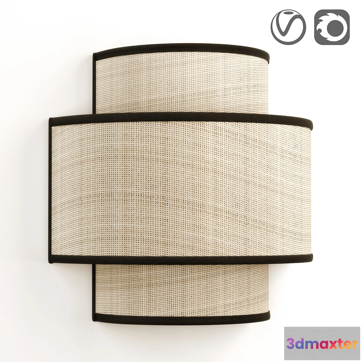 1448236 - Jute wall lampshade Come 3D Max