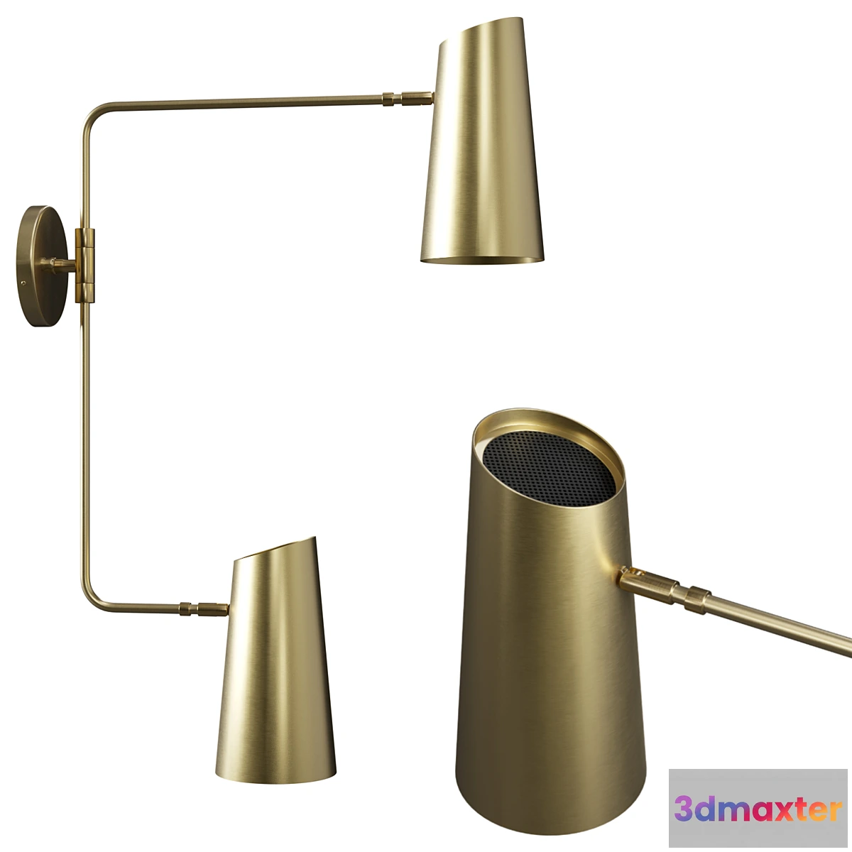 1448448 - Cypress Double Swing Arm Sconce 3D Max