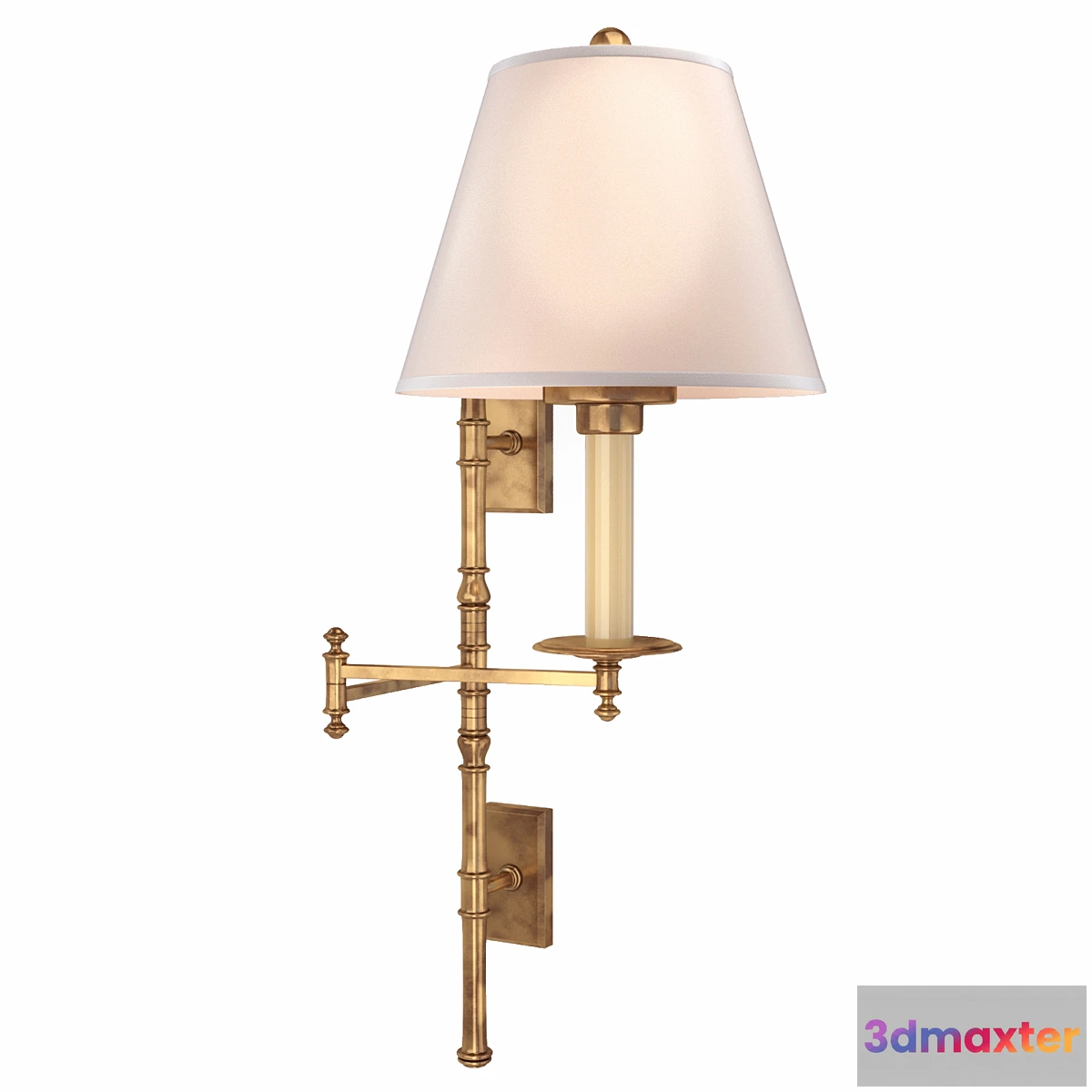 1450898 - Visual Comfort Dorchester Double Backplate Swing Arm 3D Max