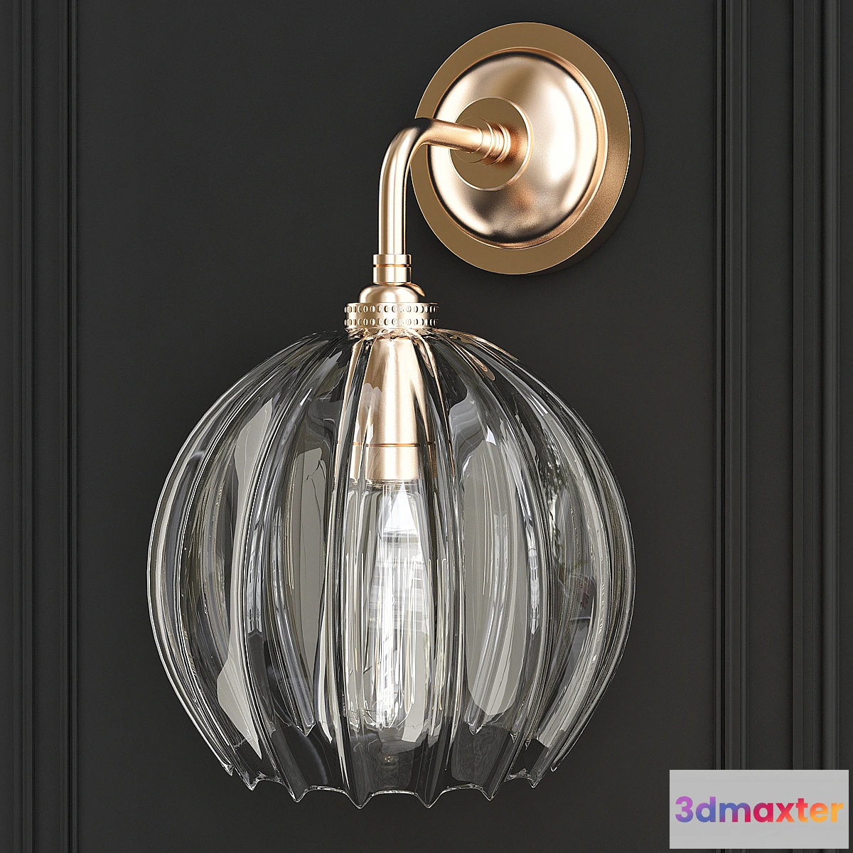 1451900 - American Retro Copper Wall Lamp 3D Max