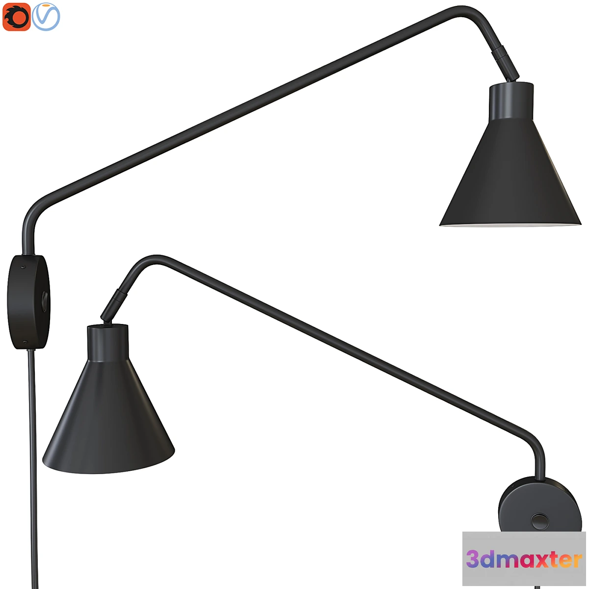 1452892 - Lyon 1-Light Swing Arm Lamp 3D Max