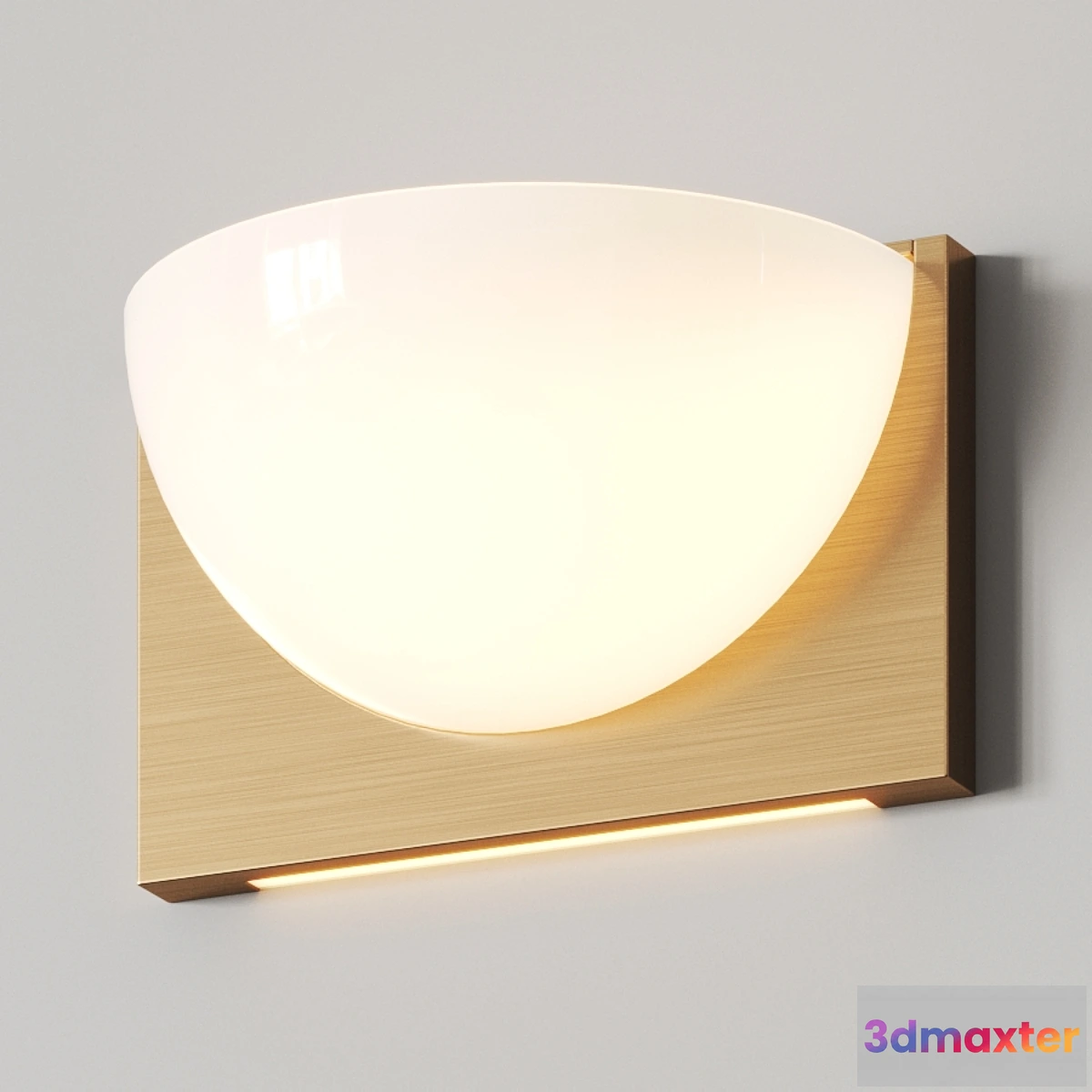 1453578 - West Elm Curved Half Moon Sconce 3D Max