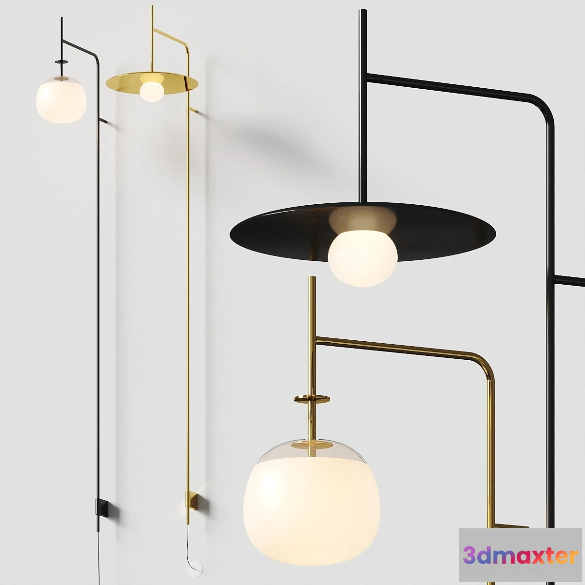 1453598 - Vibia TEMPO - wall lamps set 3D Max