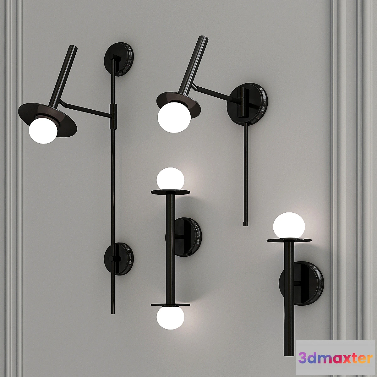1459948 - Nodes Wall Lamp Collection 3D Max