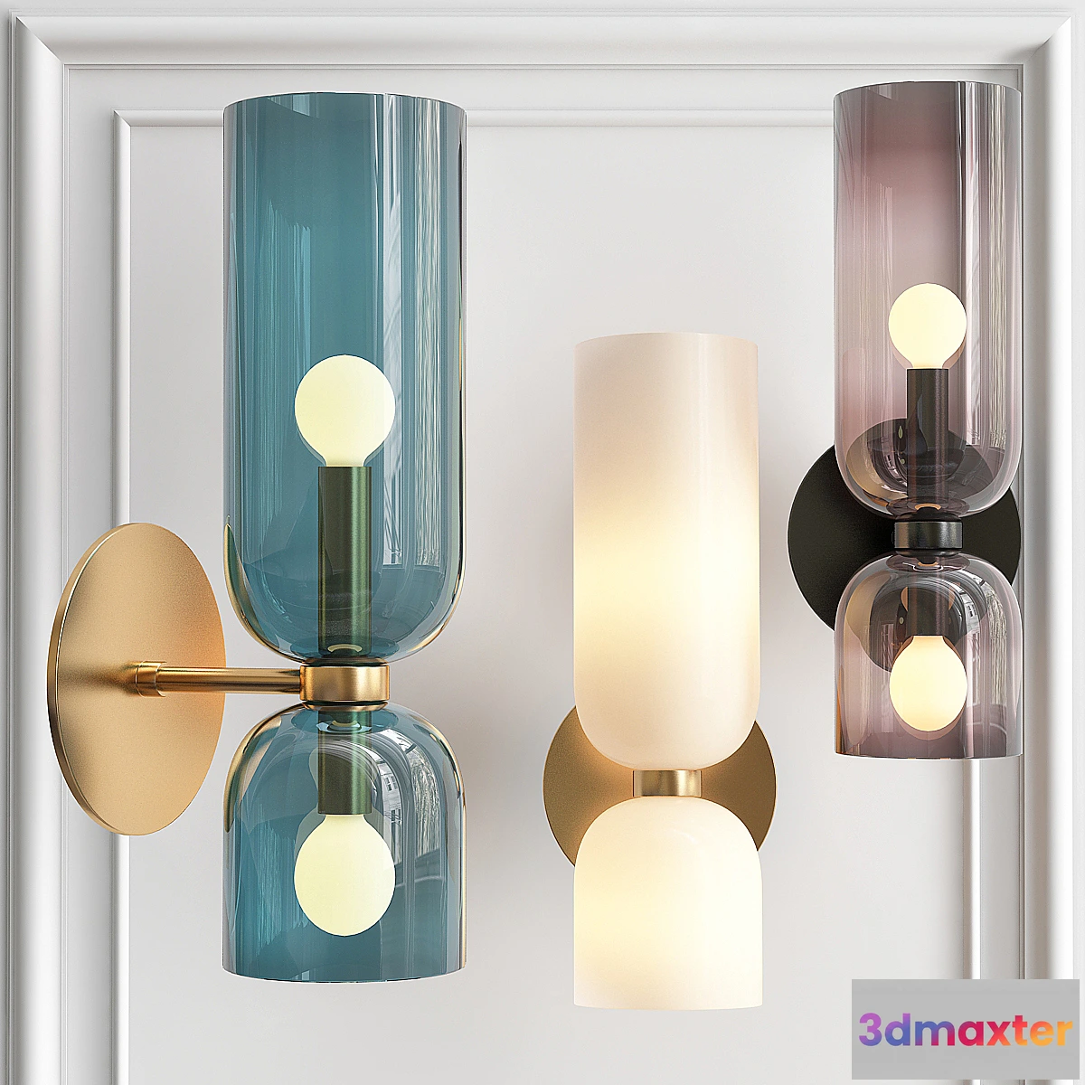 1459964 - Sconce Lightmaker Studio Edie Sconce Blue 3D Max