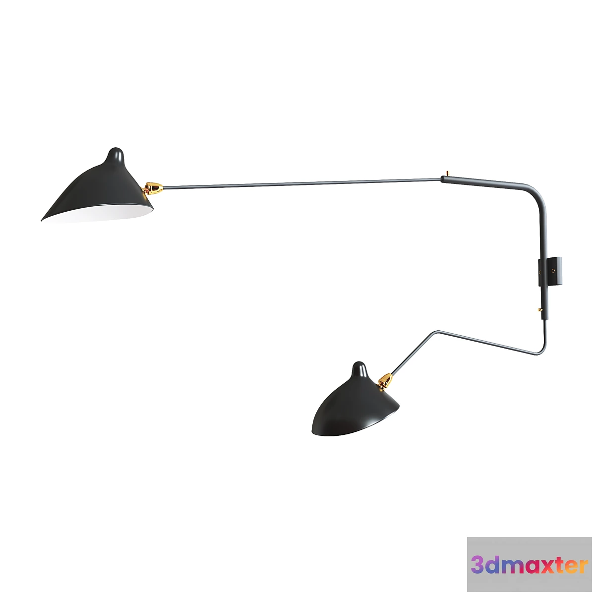 1460328 - Wall light Serge Mouile Double 3D Max