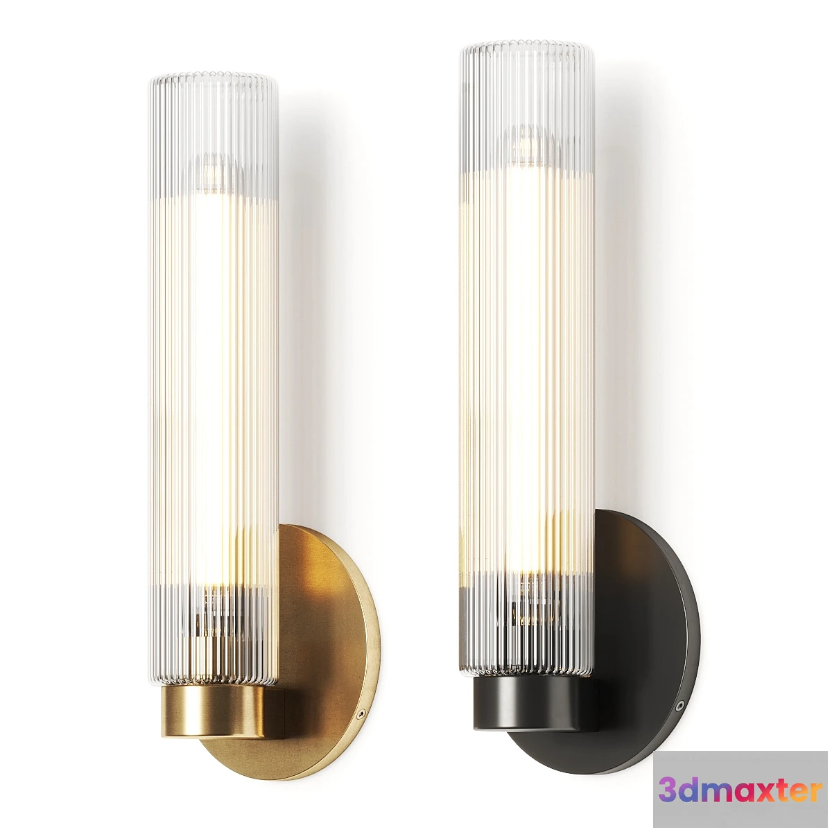 1462148 - West Elm Fluted Glass Wall Lamp 3D Max