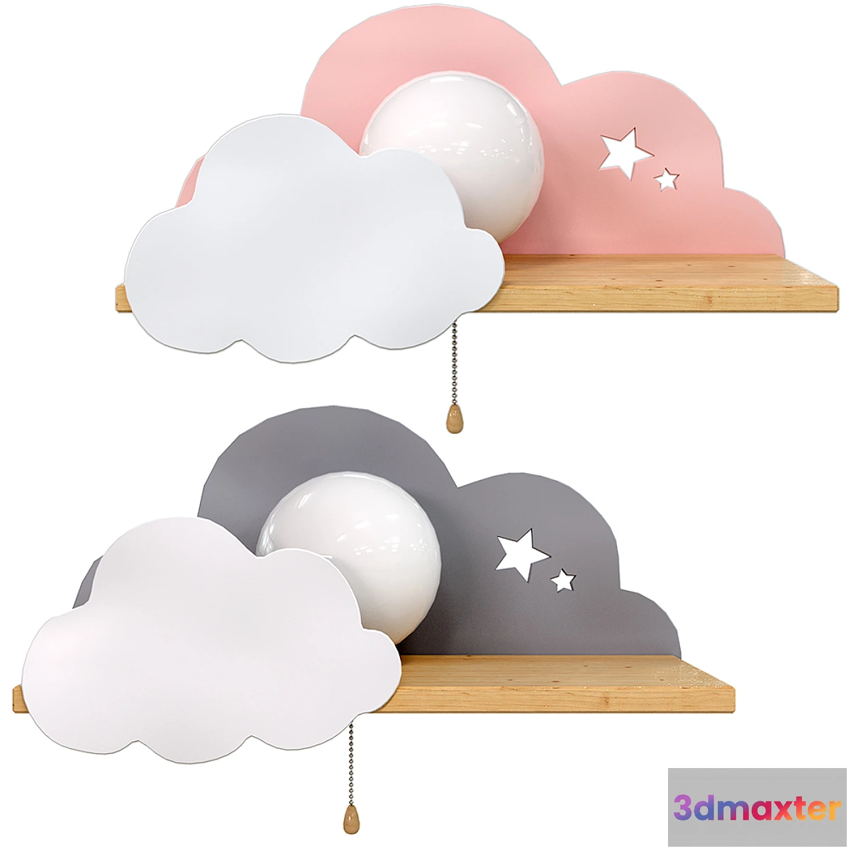 1465510 - Wall lamp with shelf for children;s room 3D Max