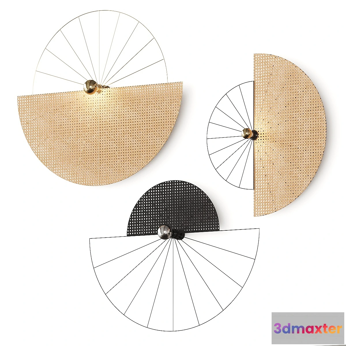 1466198 - Aromas del Campo Ghaban Rattan Wall Lamps 3D Max