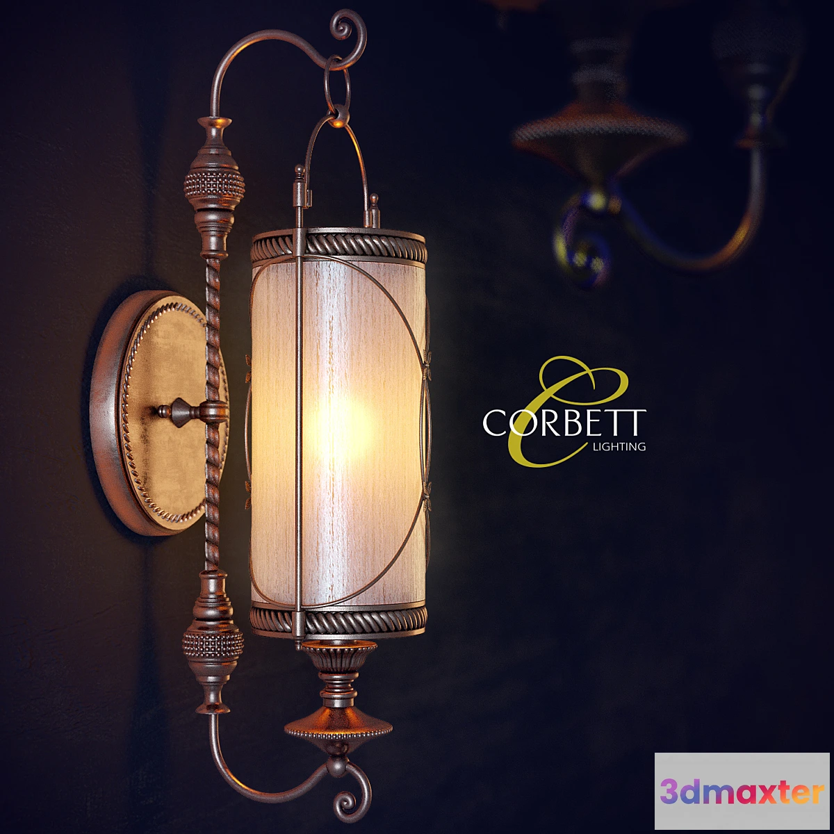 1470222 - Bra Corbett Lighting 67-11 St. Moritz Bronze 3D Max