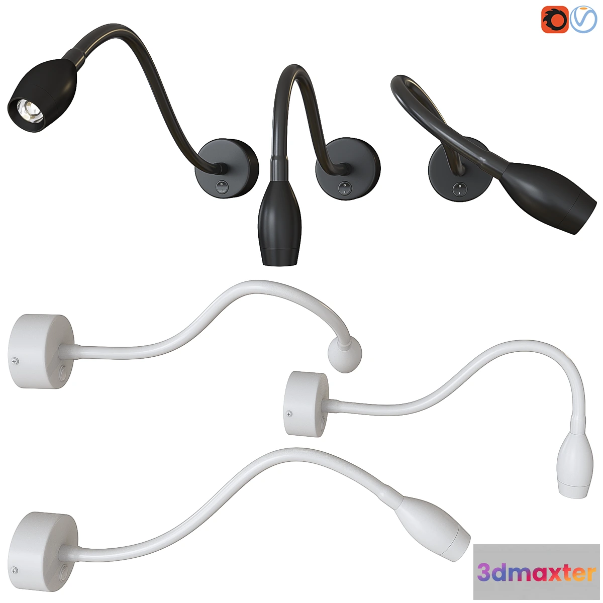 1472608 - Freya Fless FR10005WL-L2W FR10005WL-L2B 3D Max