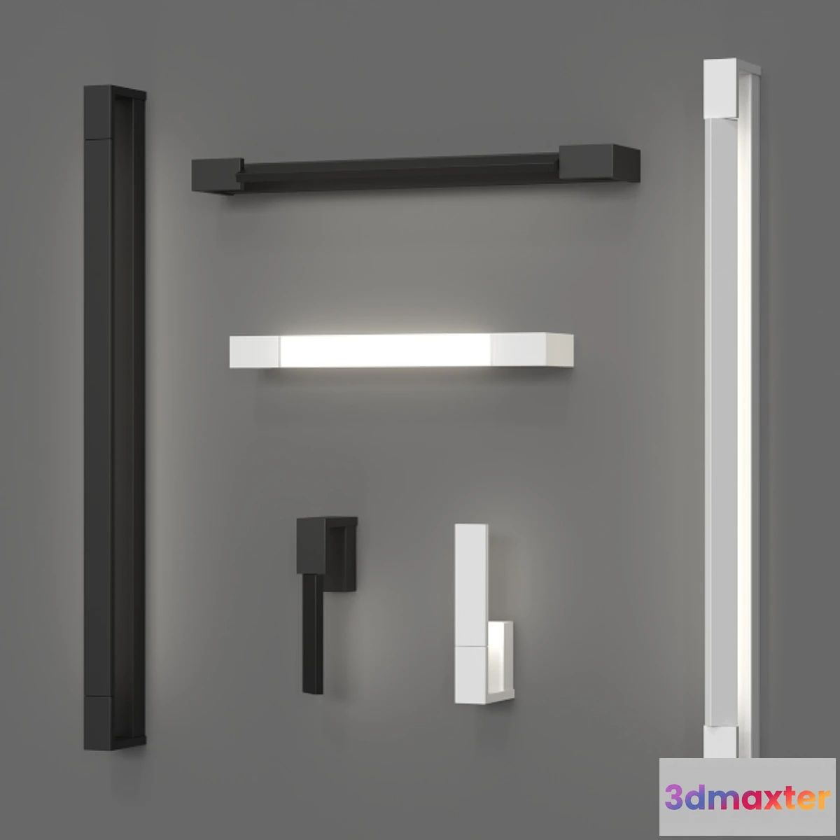 1475954 - Azzardo Dali wall lamp set (6 sizes 2 colors) 3D Max