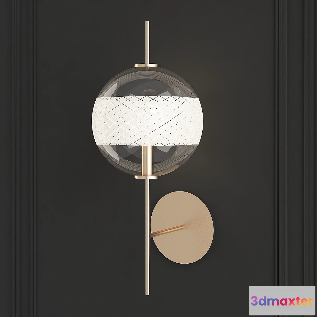 1477434 - Bellacor Peloton Aged Brass One-Light LED Wall Sconce 3D Max