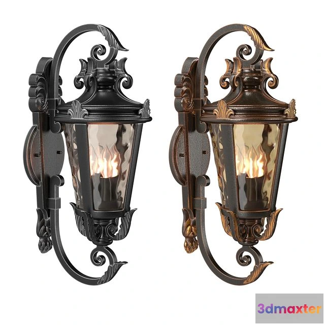 1539303 - Marseille Rustic Industrial Outdoor Wall Light 3D Max