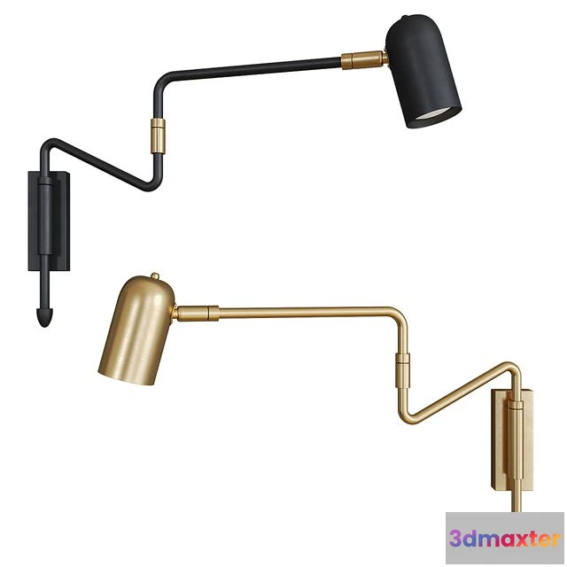 1540789 - Long-Arm retractable wall lamp 3D Max