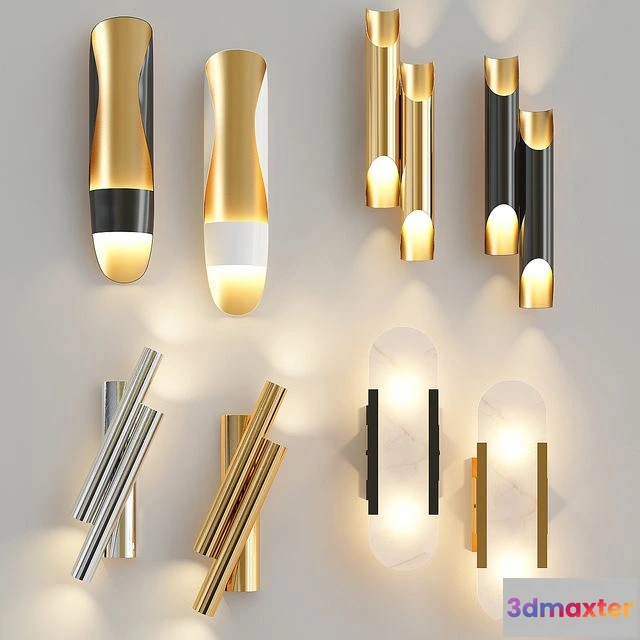 1564000 - Collection wall lamps 3D Max