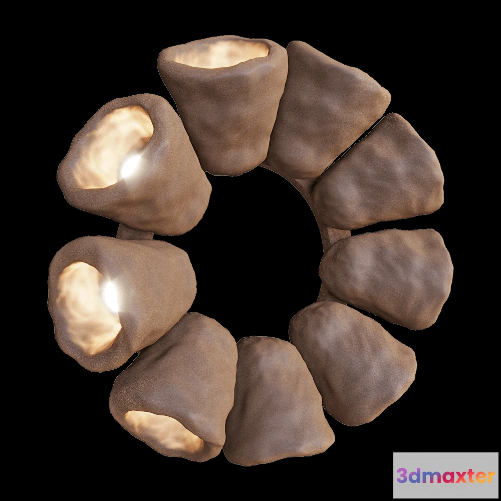 1660938 - Clayp  - Wall lamp Сircle sconce Cave 3D Max
