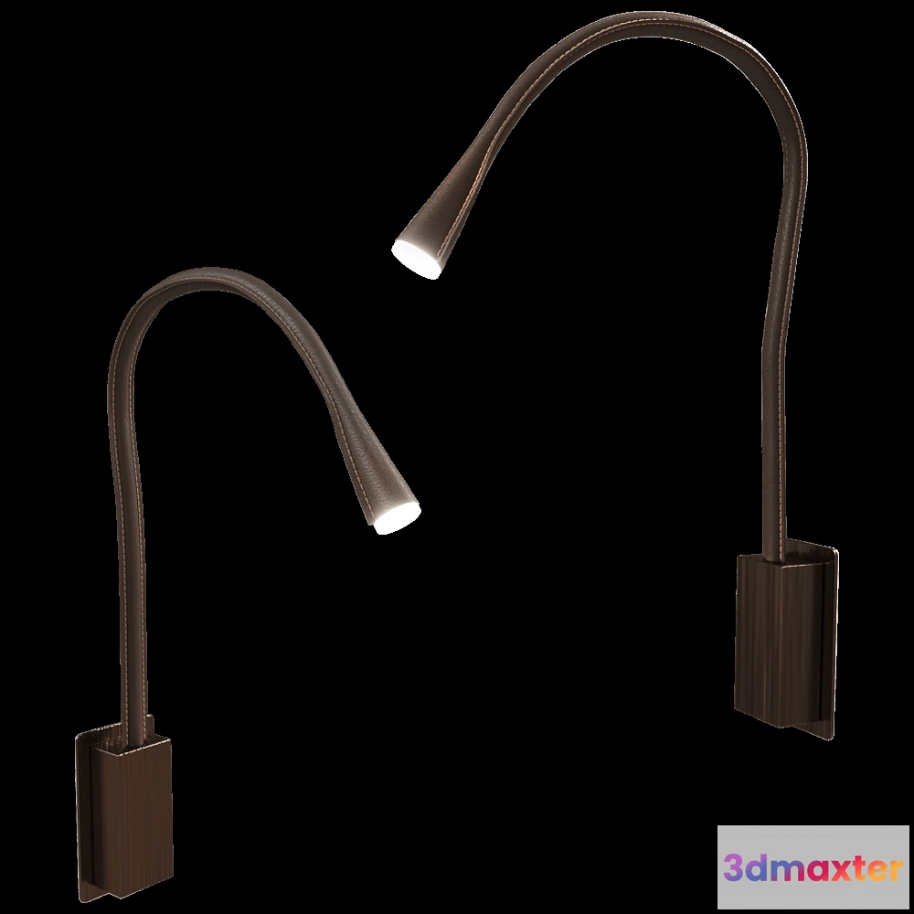 1660970 - Contardi  - Wall lamp Flexiled ap l.60 leather 3D Max