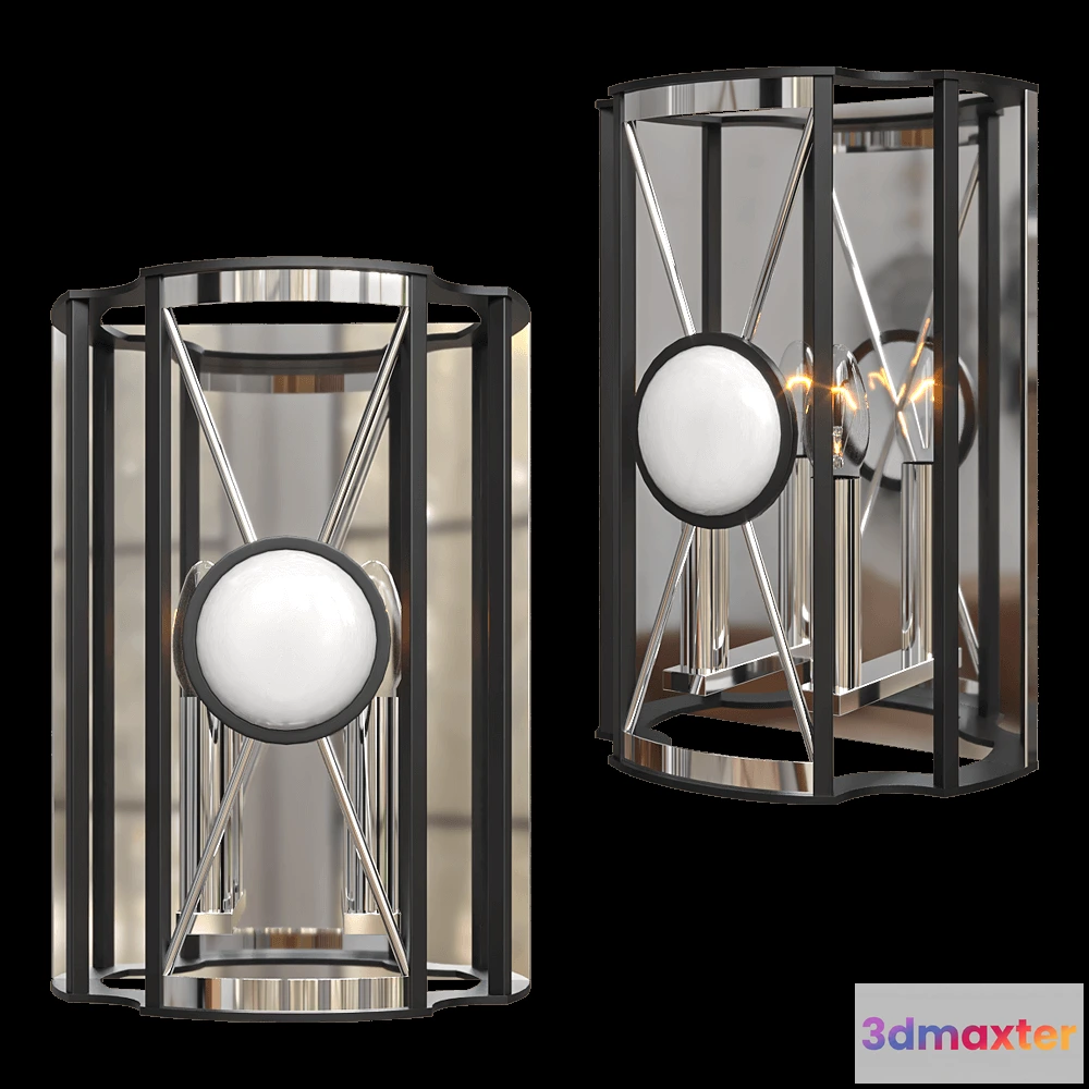 1660990 - CRYSTAL LUX - Wall lamp Tandem AP2 Chrome 3D Max