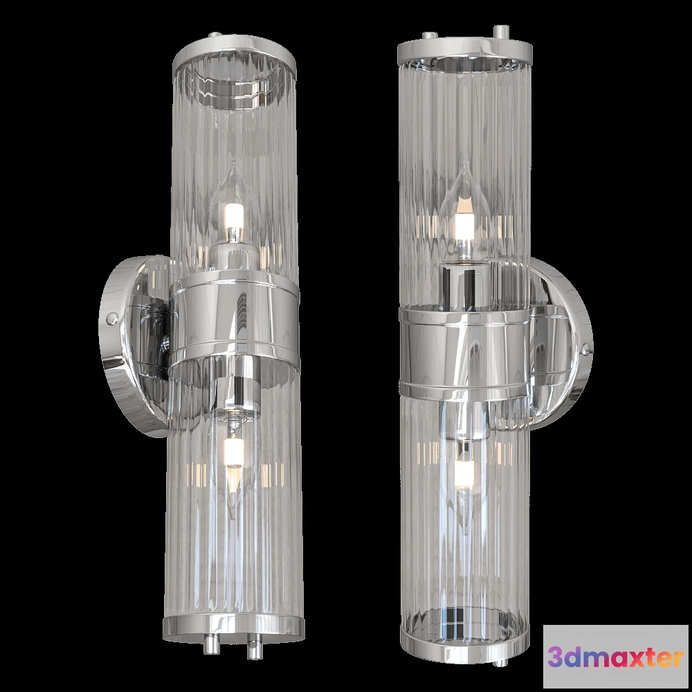 1661000 - CRYSTAL LUX - Wall lamp Sancho AP2 Chrome 3D Max