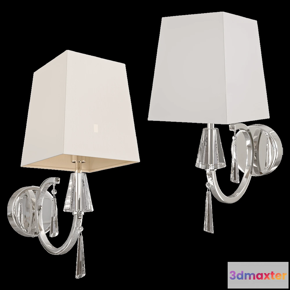 1661002 - CRYSTAL LUX - Wall lamp Marsela AP1 Nickel 3D Max