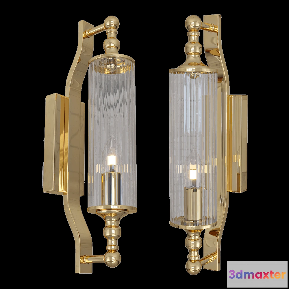 1661010 - CRYSTAL LUX - Wall lamp Comas AP1 Gold 3D Max